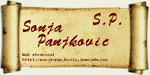 Sonja Panjković vizit kartica